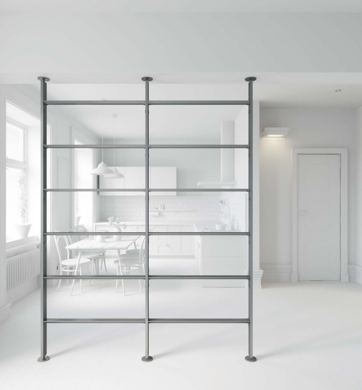 Vertical Line dividing bookcase