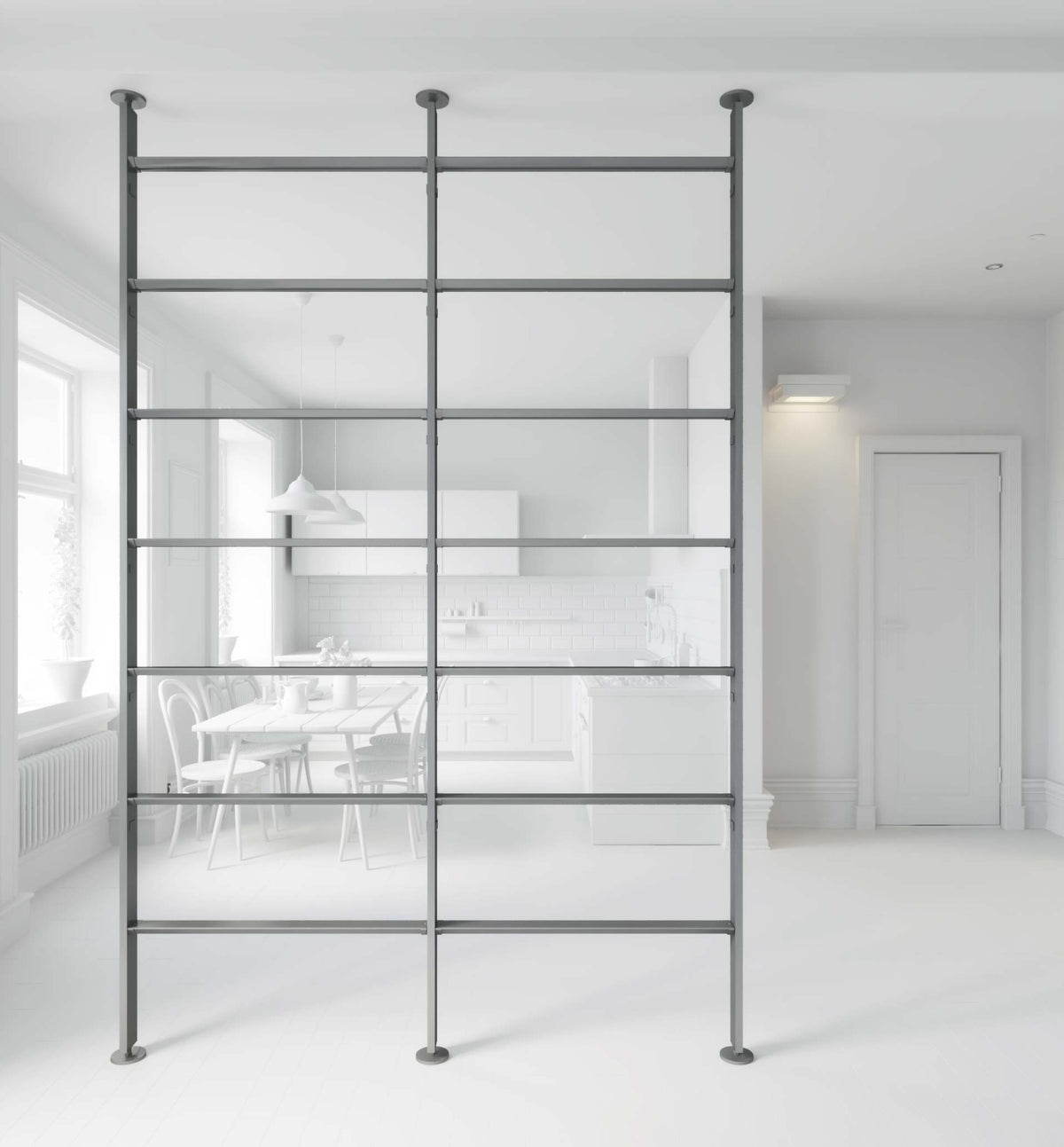 Vertical Line dividing bookcase