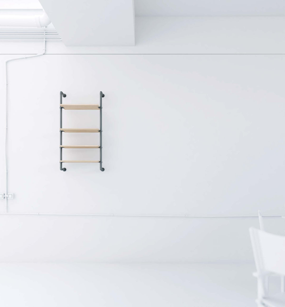 Pipe bookcase
