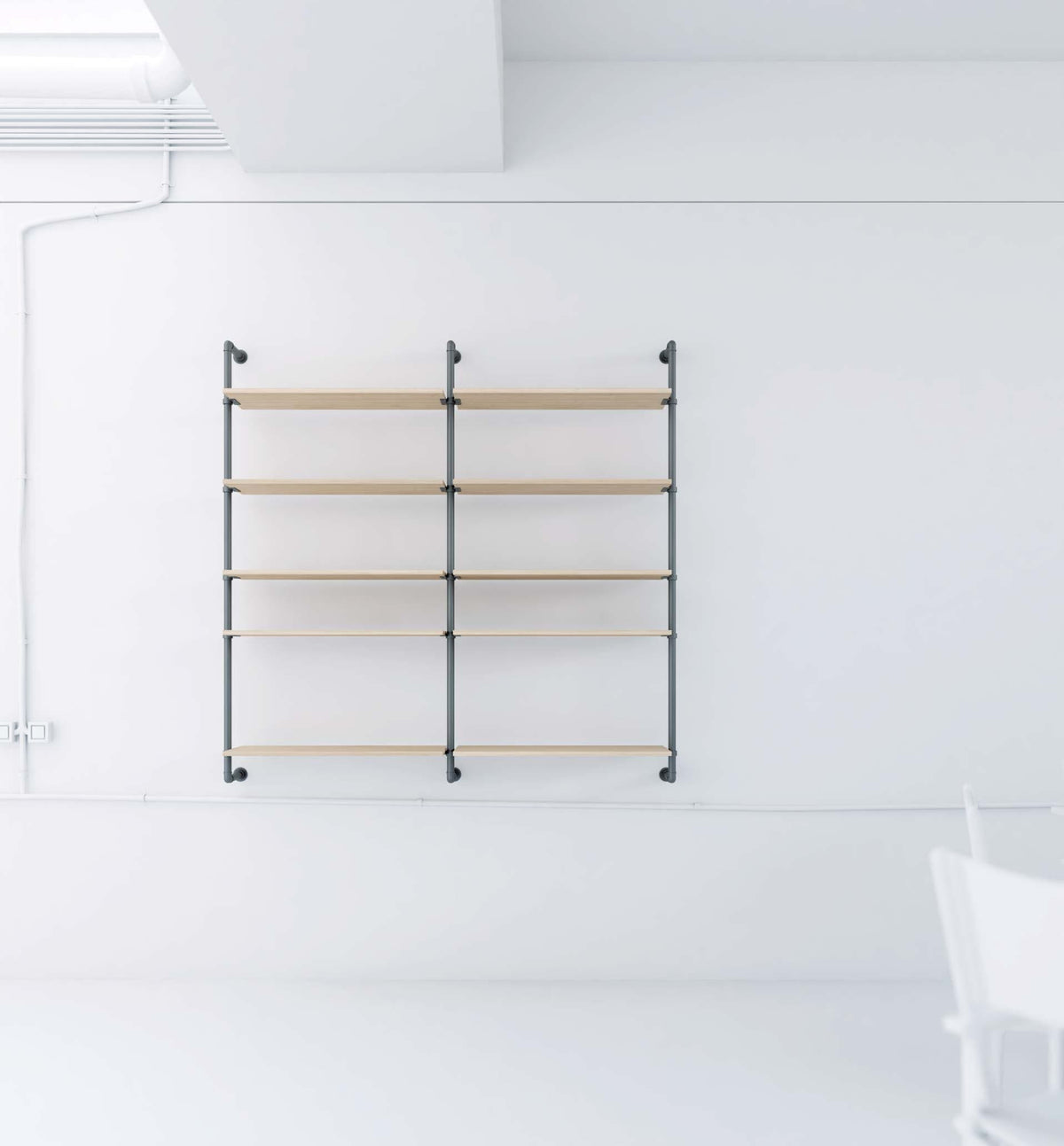 Pipe bookcase