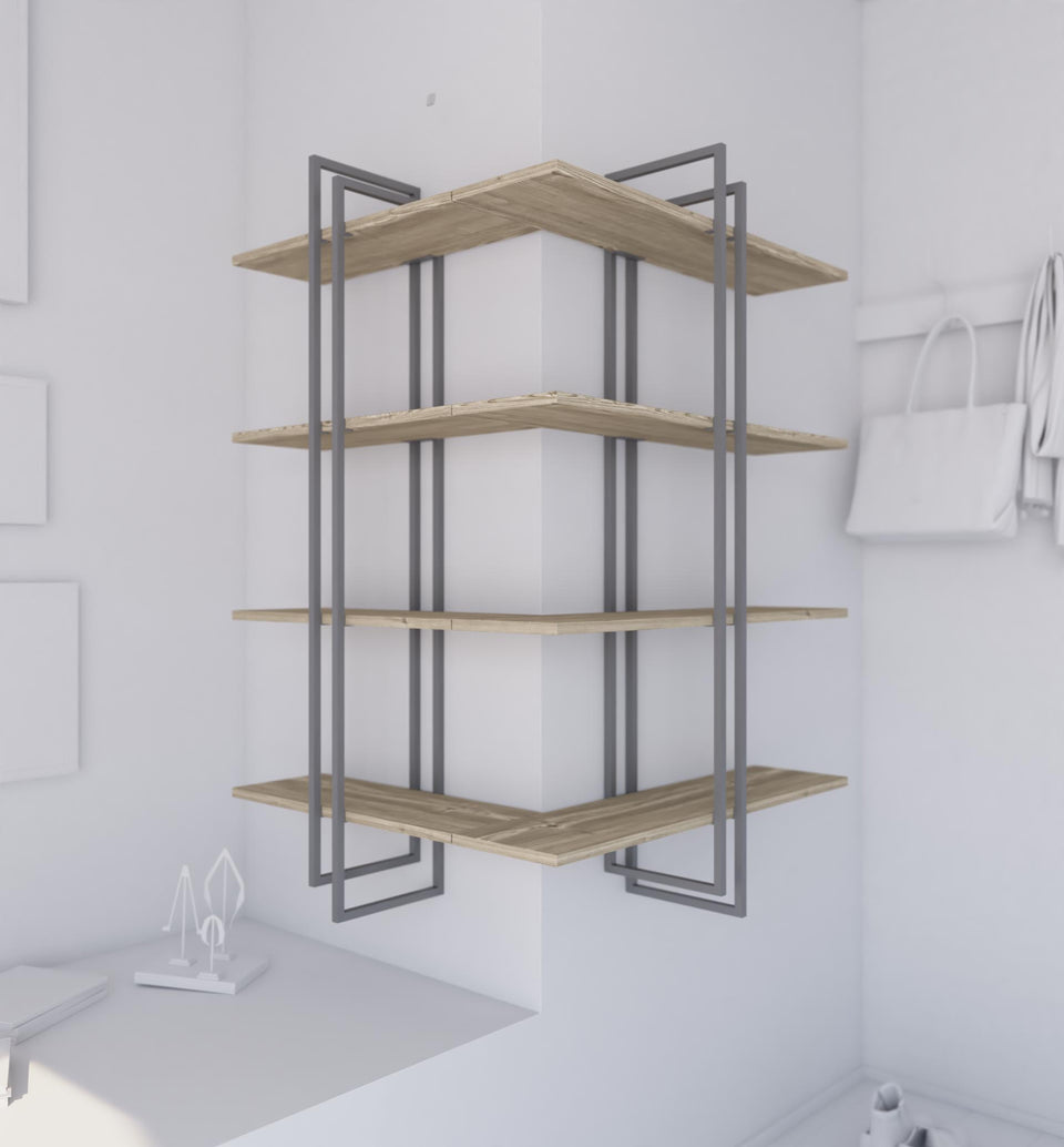 Shell wall-mounted bookcase