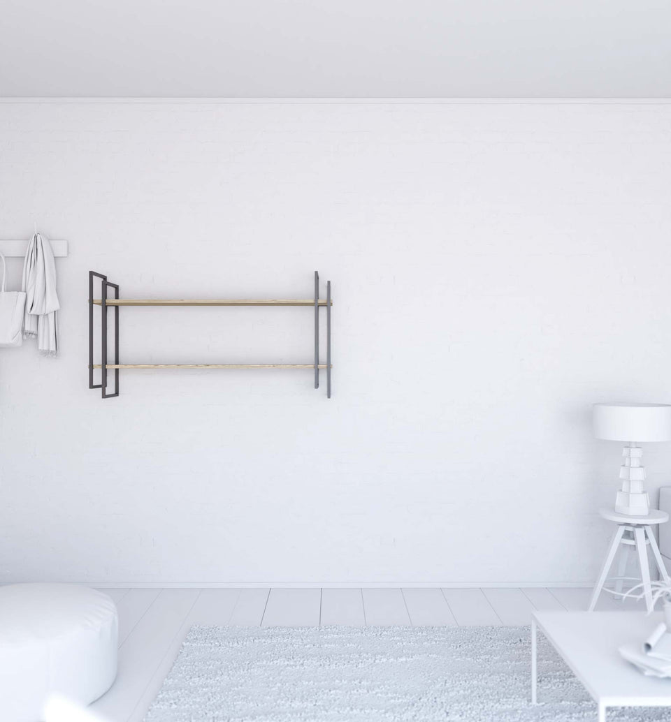 Shell wall-mounted bookcase