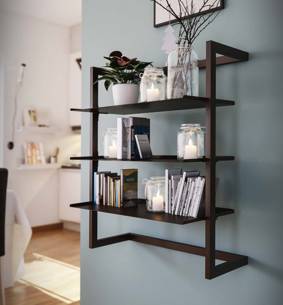 Step libreria a parete