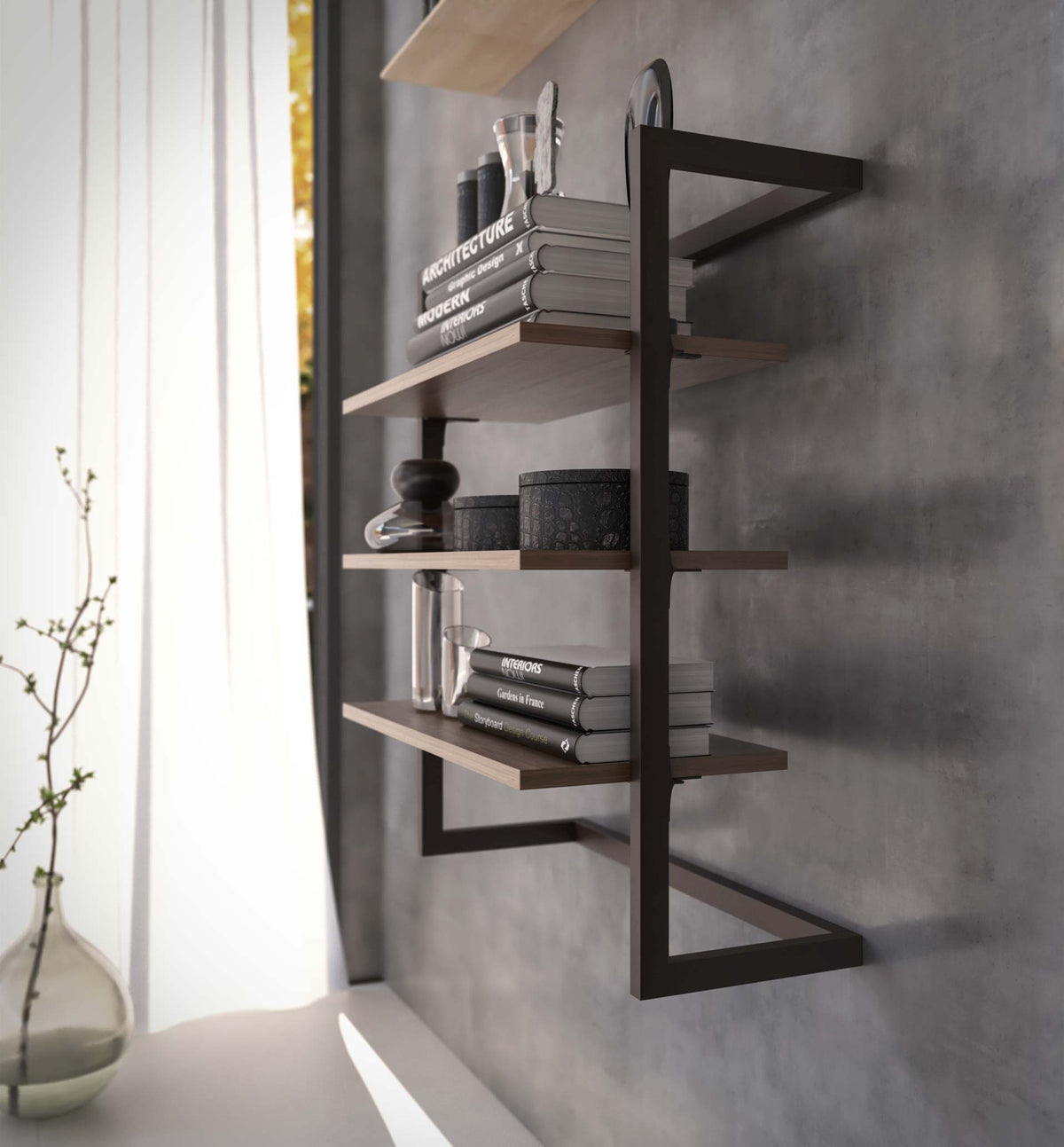 Step libreria a parete