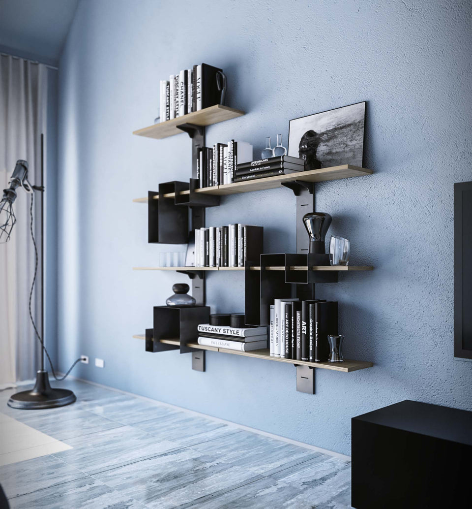 Tower-C wall-mounted bookcase