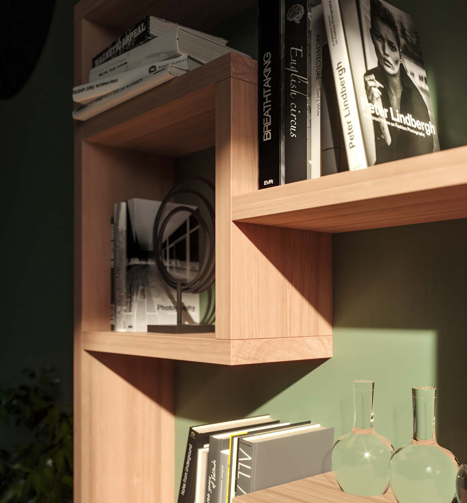 Tetris libreria legno massello